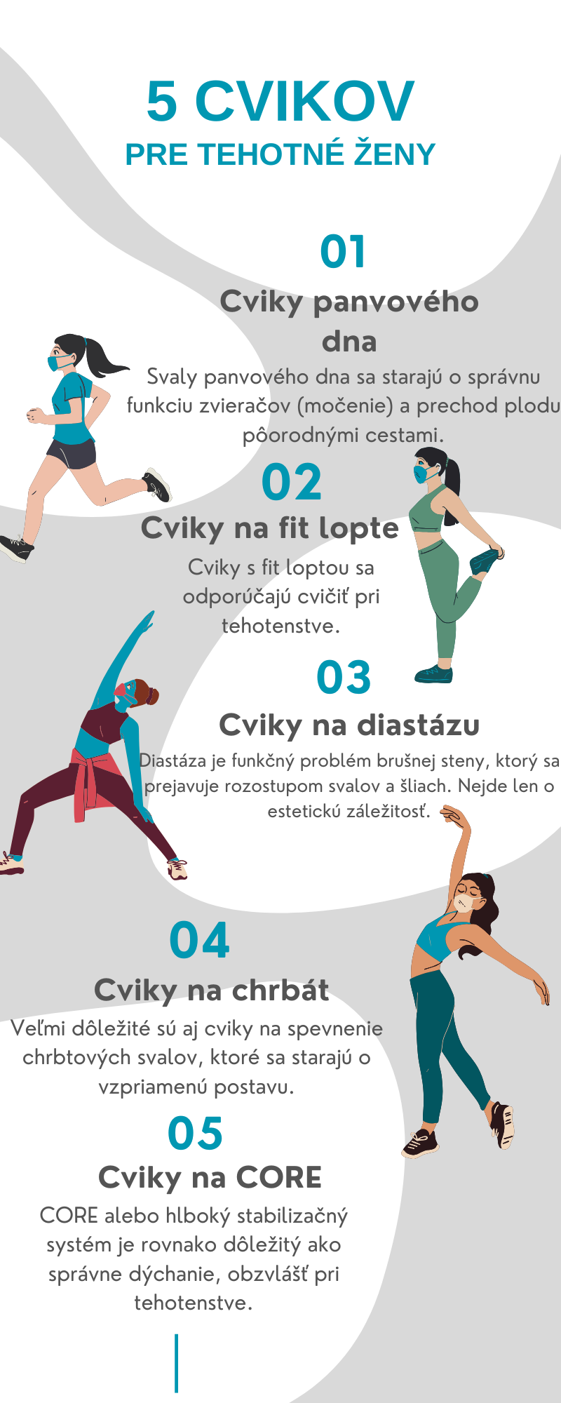 5 Cvikov pre tehotné ženy