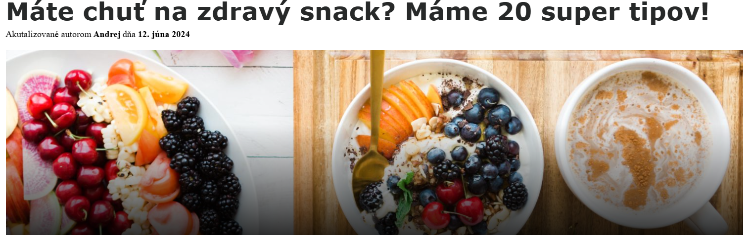 Pošvanc Fitness. Zdravá strava - Tipy na zdravé snacky od Gym Beamu